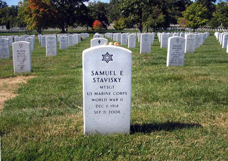 Grave marker for Sam Stavisky, a future site for a Marine visit and storytelling. (Photo by Don Knight)